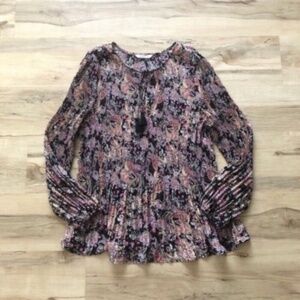 Penningtons Floral Blouse - Pink and Black